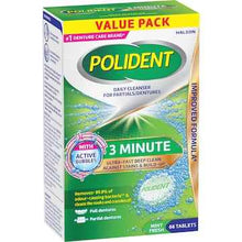 Polident 3 Minute Daily Cleanser For Dentures & Partials 66 pack