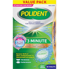 Polident 3 Minute Daily Cleanser For Dentures & Partials 66 pack