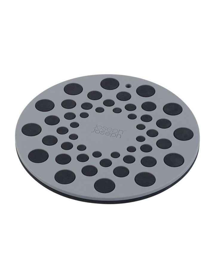 Spot-On Round Silicone Trivets Round Set of 2 in Grey