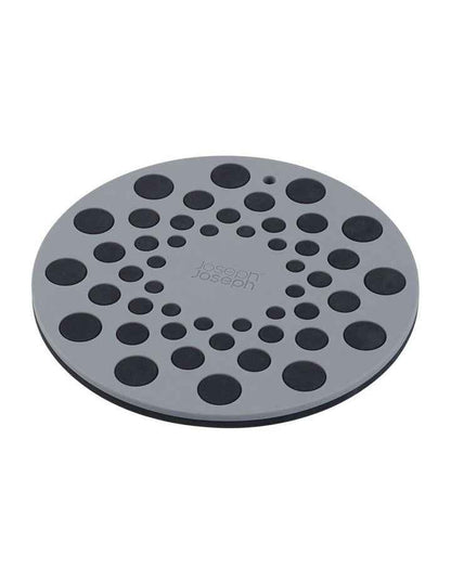 Spot-On Round Silicone Trivets Round Set of 2 in Grey