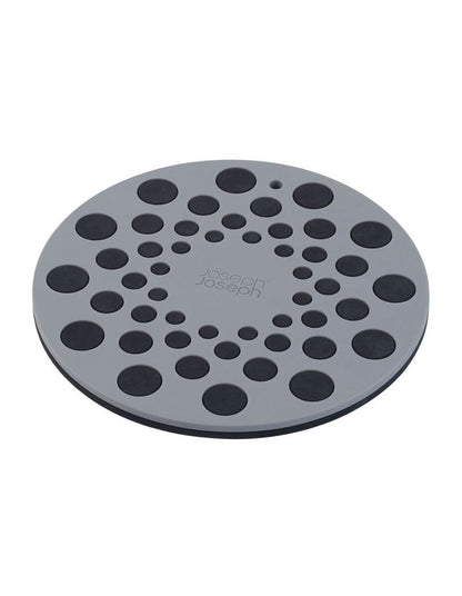 Spot-On Round Silicone Trivets Round Set of 2 in Grey
