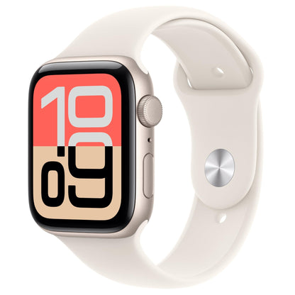 Apple Watch SE 3 44mm Starlight Aluminium Case GPS Sport Band (S/M) [2025]