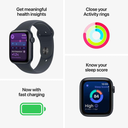 Apple Watch SE 3 44mm Starlight Aluminium Case GPS + Cellular Sport Band (S/M) [2025]