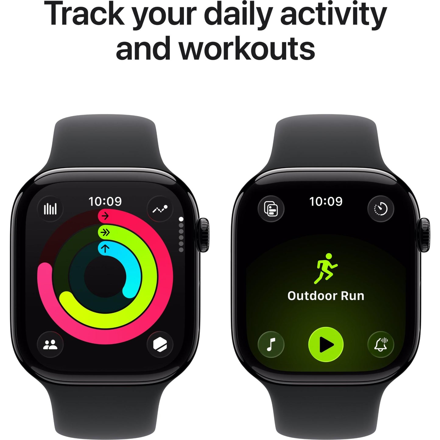 Apple Watch Series 11  46mm Jet Black Aluminium Case GPS Sport Band (S/M) [Black]
