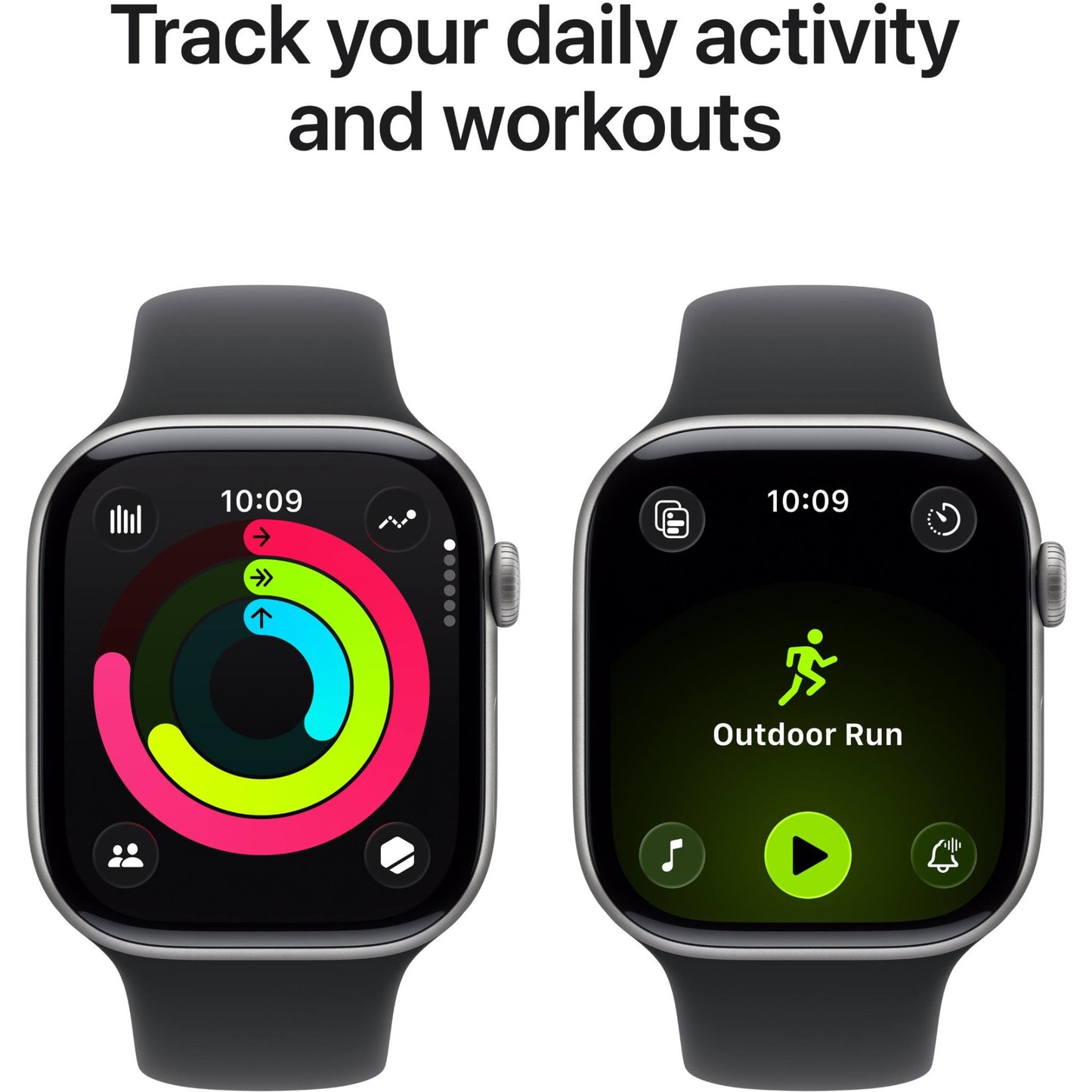 Apple Watch Series 11 46mm Space Grey Aluminium Case GPS Sport Band (M/L) [Black]