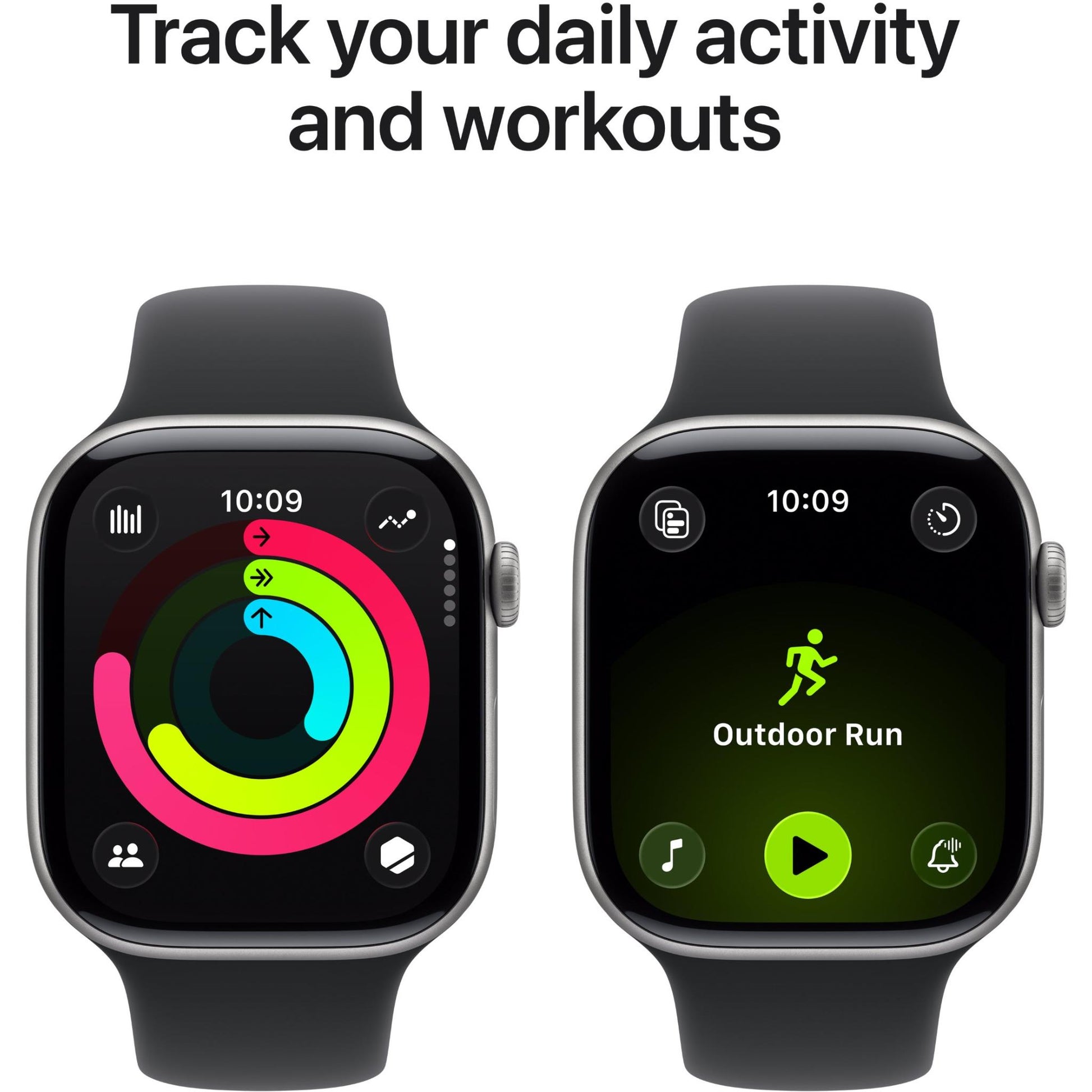 Apple Watch Series 11 46mm Space Grey Aluminium Case GPS Sport Band (M/L) [Black]