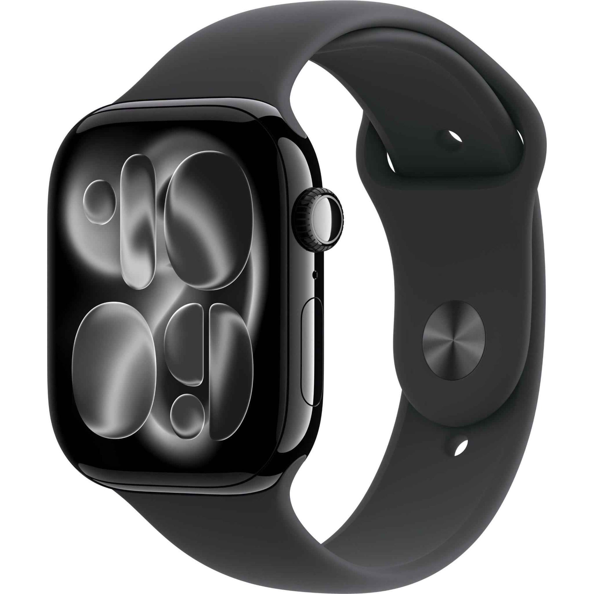 Apple Watch Series 11 46mm Jet Black Aluminium Case GPS + Cellular Sport Band (S/M) [Black]