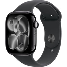 Apple Watch Series 11 46mm Jet Black Aluminium Case GPS + Cellular Sport Band (M/L) [Black]