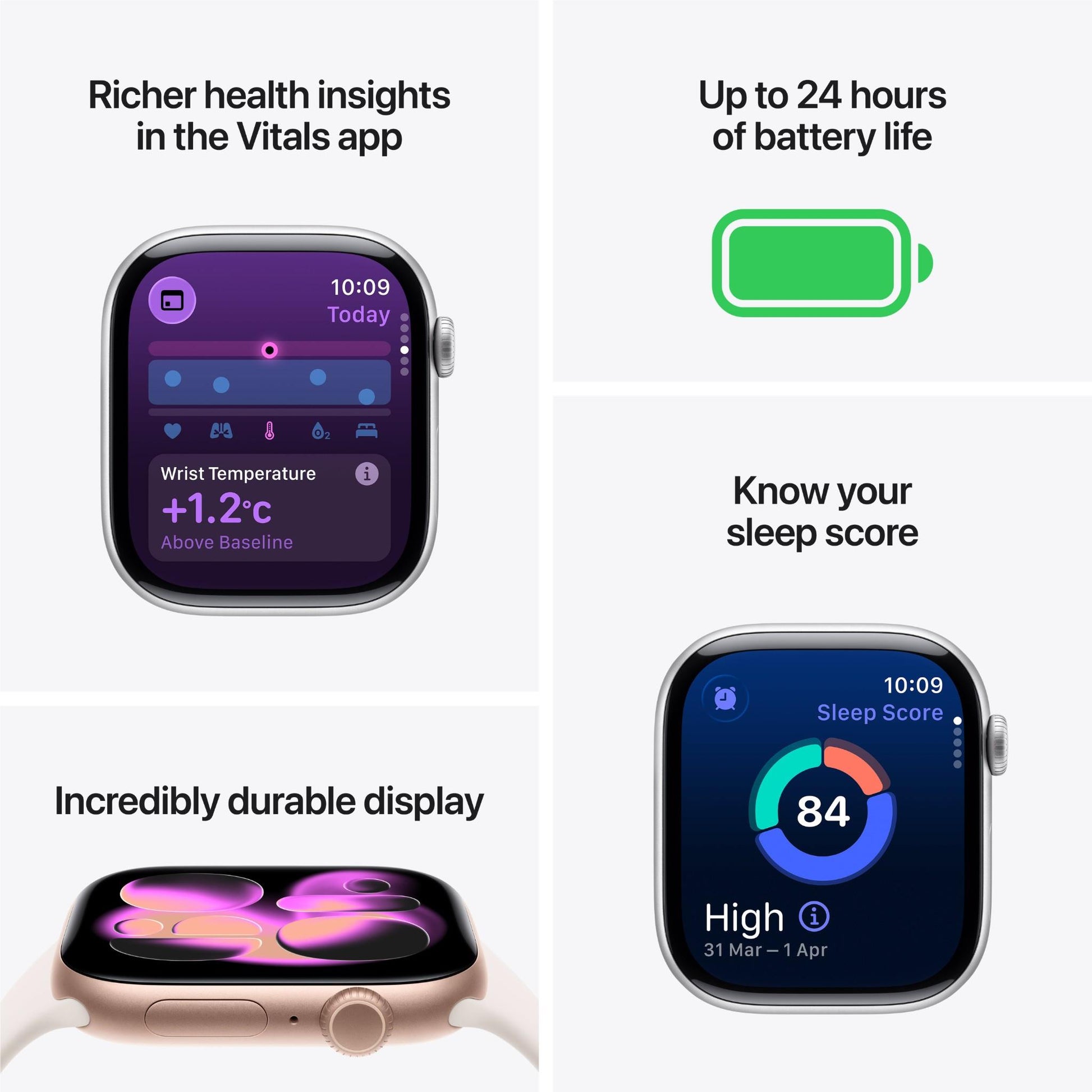 Apple Watch Series 11 46mm Jet Black Aluminium Case GPS + Cellular Sport Band (M/L) [Black]