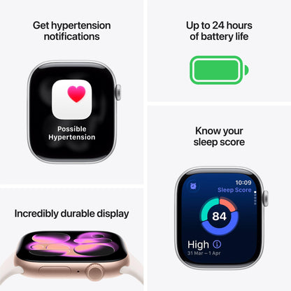 Apple Watch Series 11 46mm Rose Gold Aluminium Case GPS + Cellular Sport Band (M/L)[Light Blush]