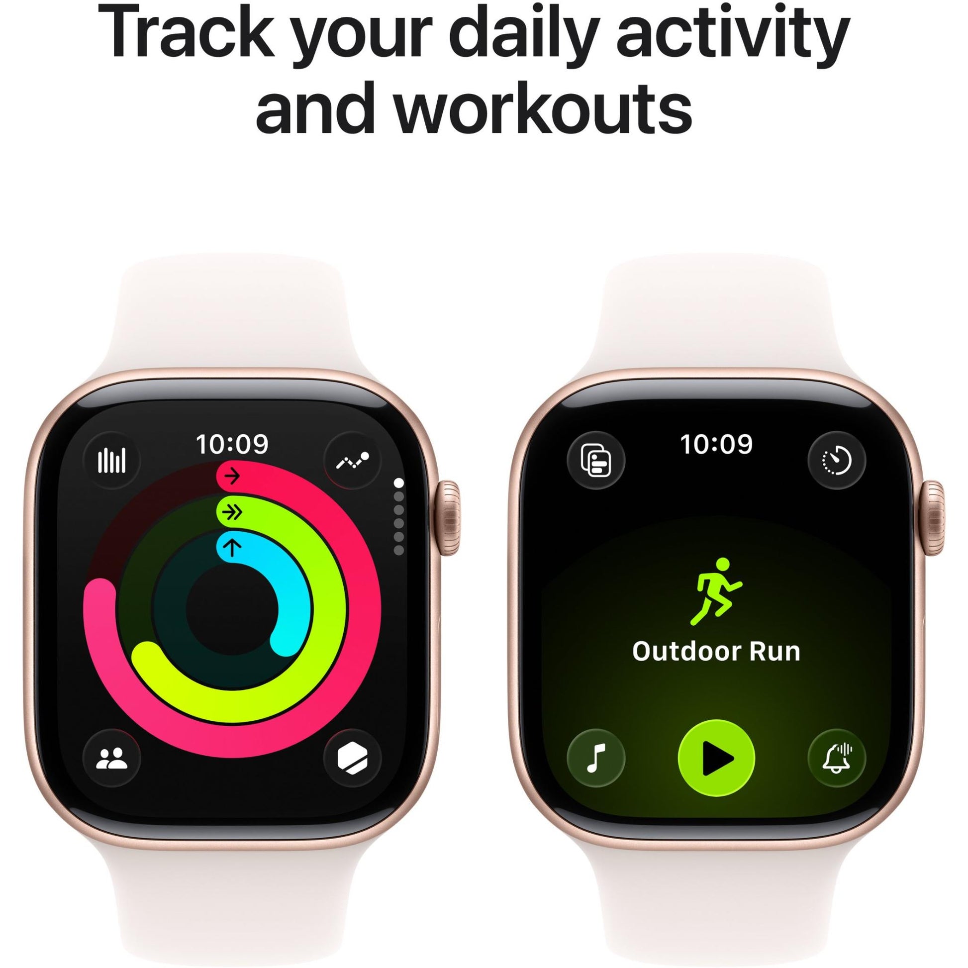 Apple Watch Series 11 46mm Rose Gold Aluminium Case GPS + Cellular Sport Band (M/L)[Light Blush]