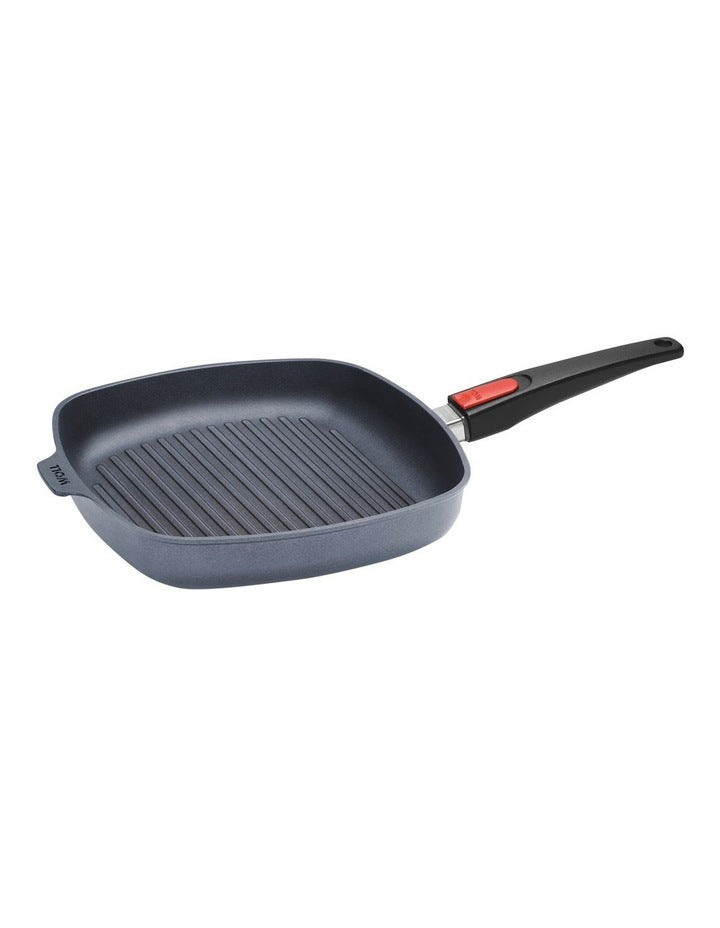Diamond Lite Detachable Handle Induction Square Grill Pan 28cm