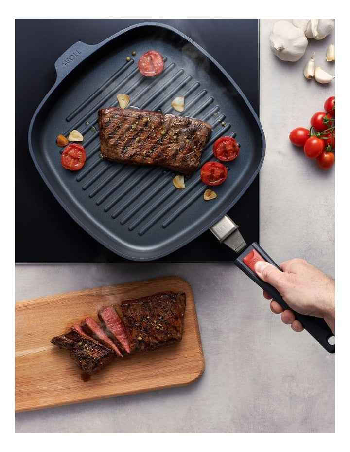 Diamond Lite Detachable Handle Induction Square Grill Pan 28cm