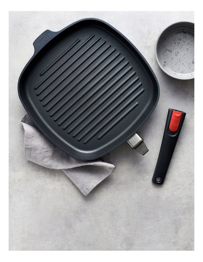 Diamond Lite Detachable Handle Induction Square Grill Pan 28cm