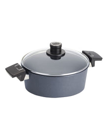 Diamond Lite Induction Casserole with Lid 24cm 4L in Black