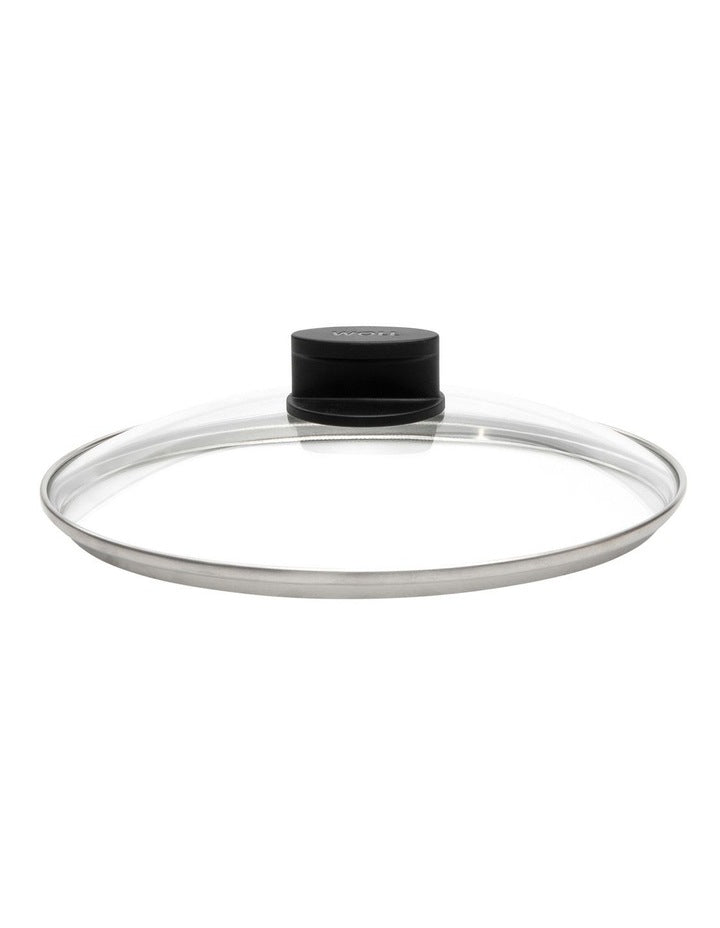 Eco Lite Fixed Knob Safety Glass Lid 24cm in Black