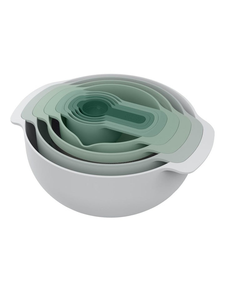 Nest 9 Plus 9 Piece Food Preparation Set Editions in Green