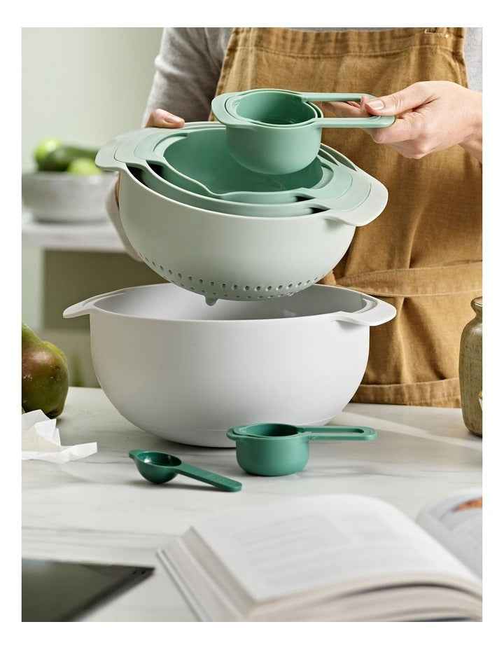 Nest 9 Plus 9 Piece Food Preparation Set Editions in Green