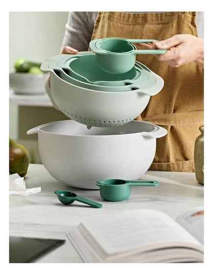 Nest 9 Plus 9 Piece Food Preparation Set Editions in Green