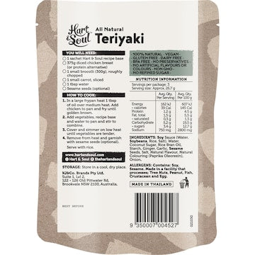 Hart & Soul All Natural Teriyaki Stir Fry Recipe Base 80g
