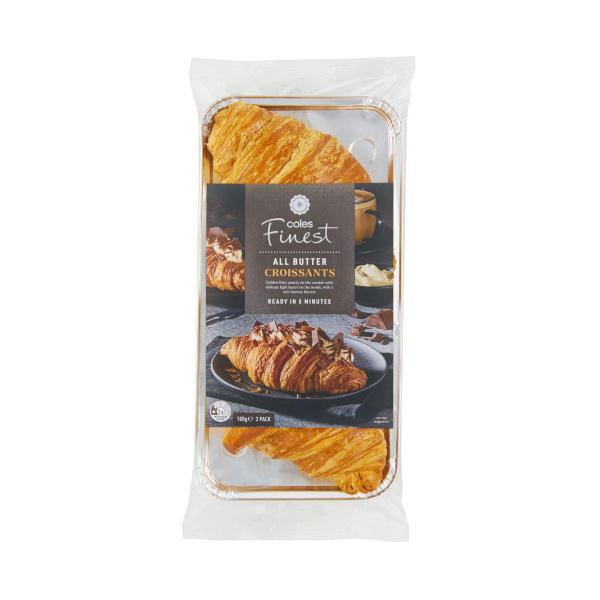 COLES FINEST ALL BUTTER CROISSANTS 2PK