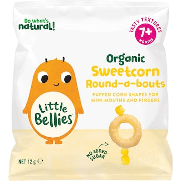 Little Bellies Organic Sweetcorn Round-a-bouts 12g