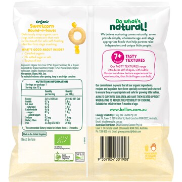Little Bellies Organic Sweetcorn Round-a-bouts 12g