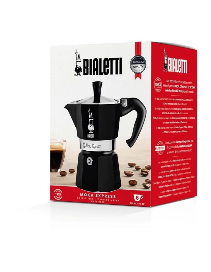 Moka Express 6 Cup in Black