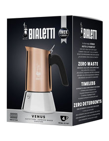 Venus Espresso Induction Cooktop 4 Cup in Copper