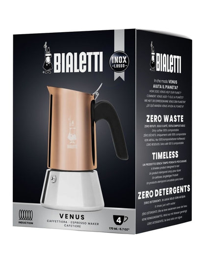 Venus Espresso Induction Cooktop 4 Cup in Copper