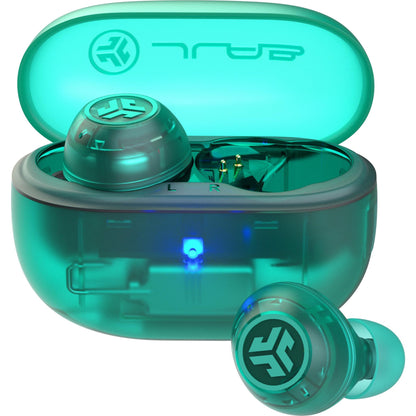 JLab Go Pop ANC True Wireless Earbuds (Clear Teal)