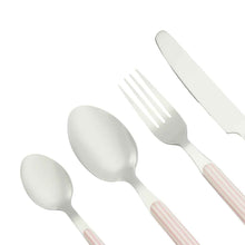 16 Piece Lilac Stripe Cutlery Set