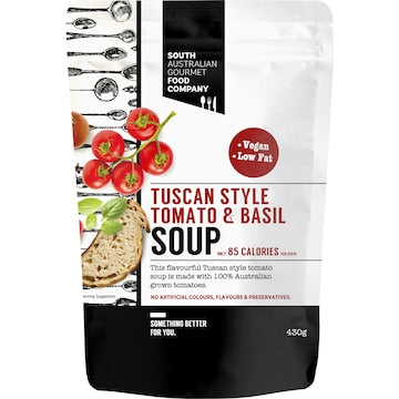 South Australian Gourmet Food Company Tuscan Style Tomato & Basil Soup Pouch 430g