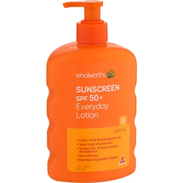 Woolworths SPF 50+ Everyday Sunscreen Lotion 500mL