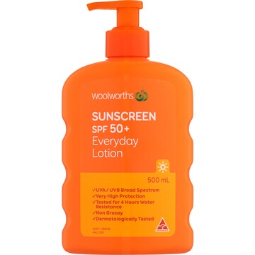 Woolworths SPF 50+ Everyday Sunscreen Lotion 500mL