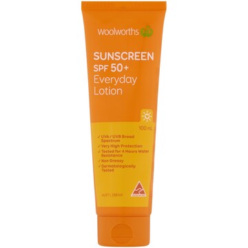 Woolworths SPF 50+ Everyday Sunscreen Tube 100mL
