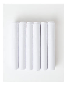 Handkerchiefs 6 Pack in White