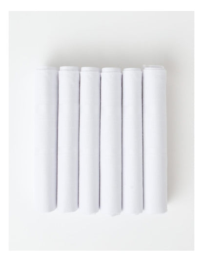 Handkerchiefs 6 Pack in White