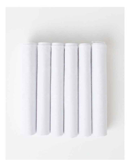 Handkerchiefs 6 Pack in White