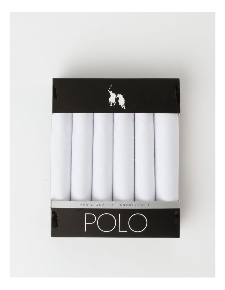 Handkerchiefs 6 Pack in White