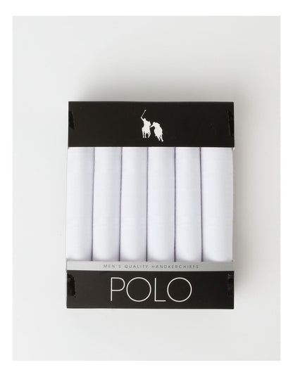 Handkerchiefs 6 Pack in White