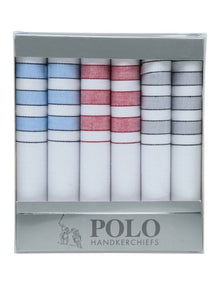 Handkerchiefs 6 Pack in White/Multi
