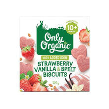 ONLY ORGANIC STRAWBERRY- VANILLA & SPELT BISCUITS 10 MONTHS+ 100G