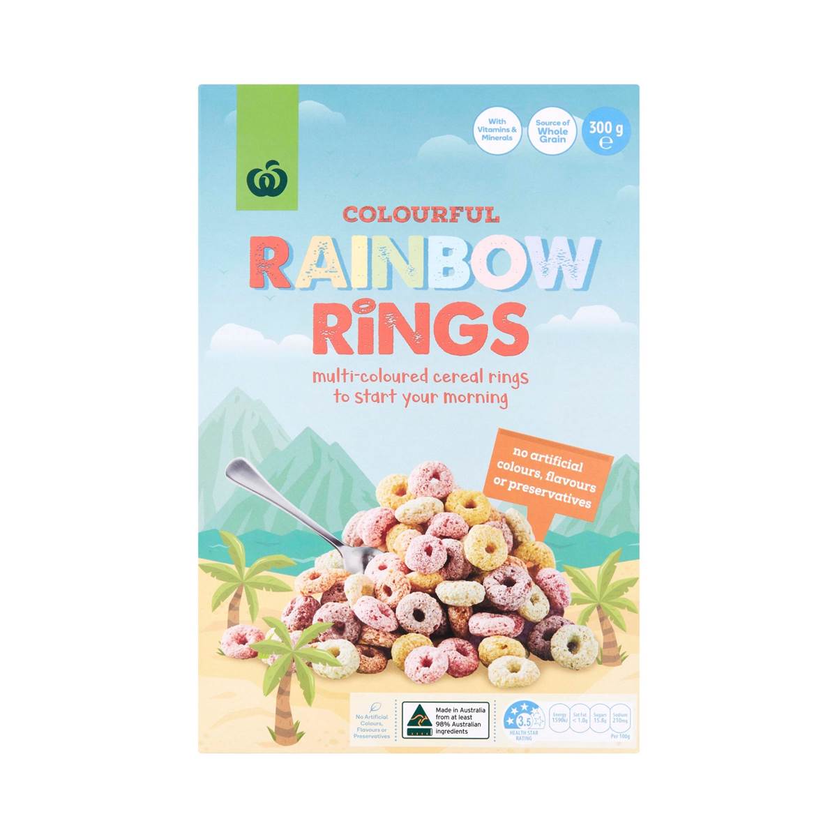 Woolworths Yummy Rainbow Rings 300g