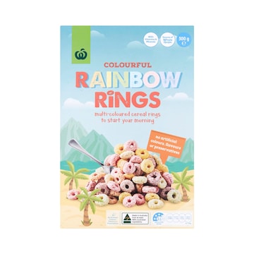 Woolworths Yummy Rainbow Rings 300g