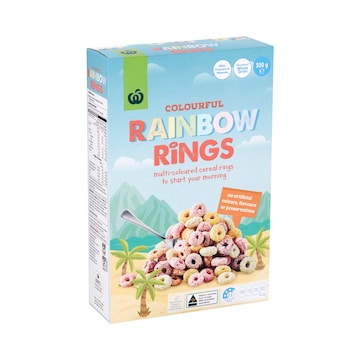 Woolworths Yummy Rainbow Rings 300g