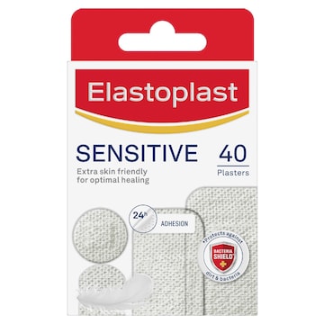 Elastoplast Sensitive Assorted White Plasters For Wound Protection 40 pack