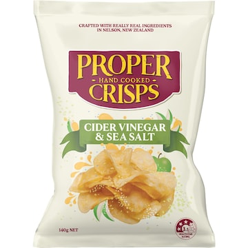 Proper Crisps Cider Vinegar & Sea Salt 140g