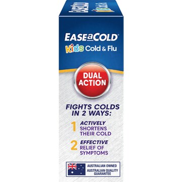 EASEaCOLD Kids Chewable Berry Cold & Flu Tablets 2-12Yrs 24 pack