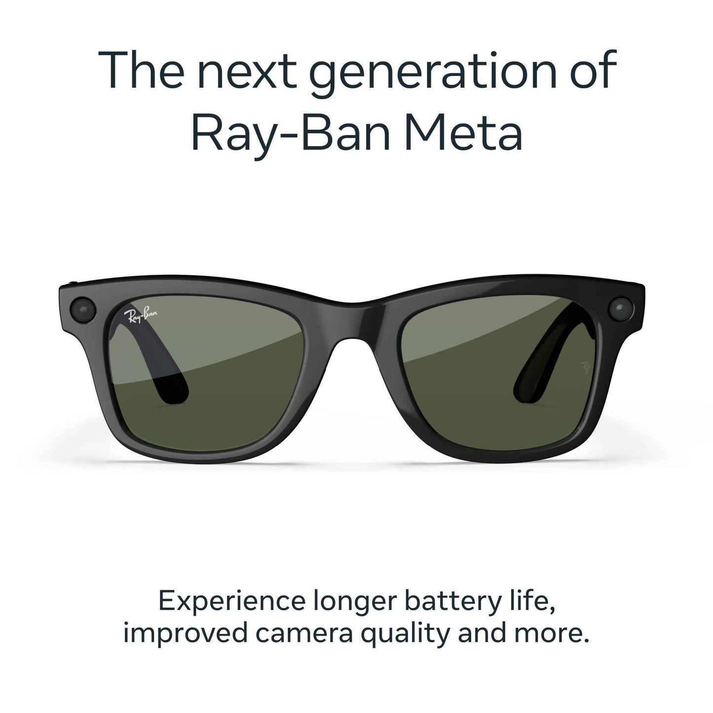 Ray-Ban | Meta Wayfarer Gen 2 AI Glasses (Shiny Black/Green)